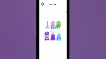 Hoop Stack Level 209 WalkThrough Solution Gameplay