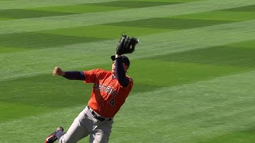 HOU@OAK: Springer robs Lawrie with a diving grab