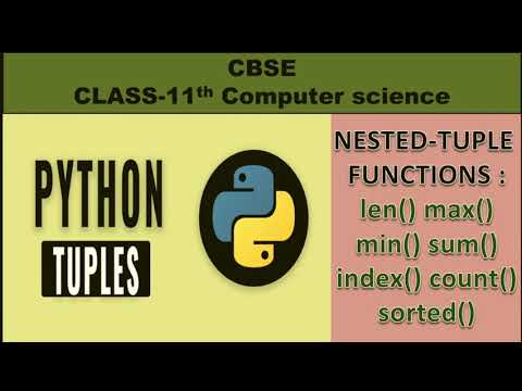 Nested tuple functions | len() min() max() sum() index() count() sorted()