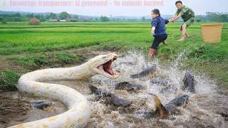72 Hours Survival 😱 Monster Snake Attacks Fish Harvest — What Happened Next Will Shock You!