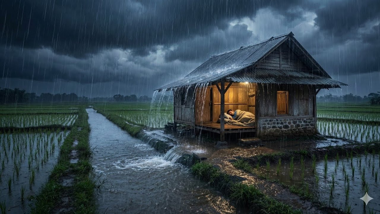 Heavy Rain ASMR in Nature 🌧️ Realistic Water Sounds for Sleep & Relaxation