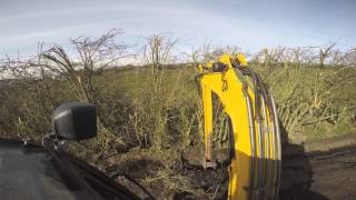 Jcb 8052 cleaning ditch