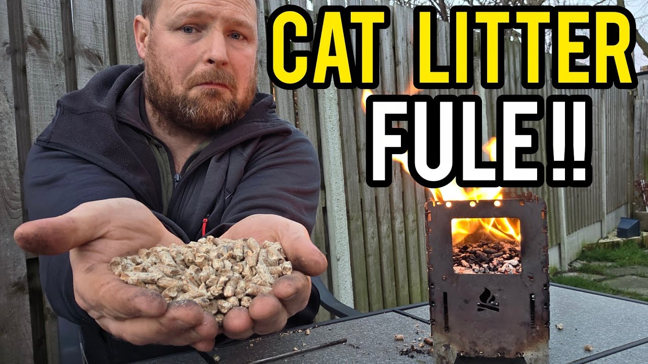 (ЛАЙК С Аварийным Топливом?) Я сжег КОШАЧИЙ НАПОЛНИТЕЛЬ в своей печи-буржуйке... (ЛАЙК С Аварийны...