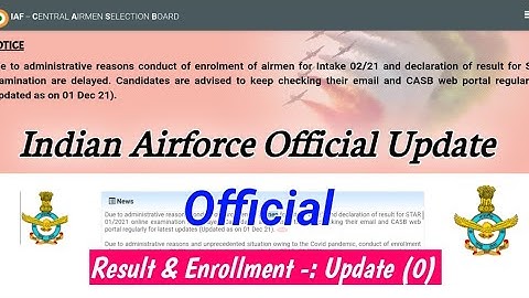 Indian Airforce Official Update आज का | Result & Enrollment List | 🥲🥲🔥