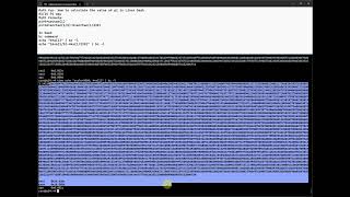 How to calculate the value of Pi in Linux bash