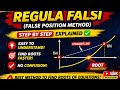 Regula falsi method or false position methodology explanation