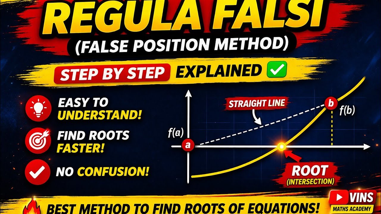 Regula falsi method or false position methodology explanation - YouTube
