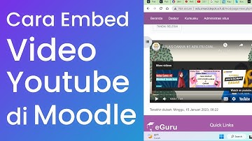 CARA EMBED VIDEO YOUTUBE DI MOODLE