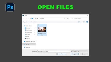 How to OPEN Files in Photoshop