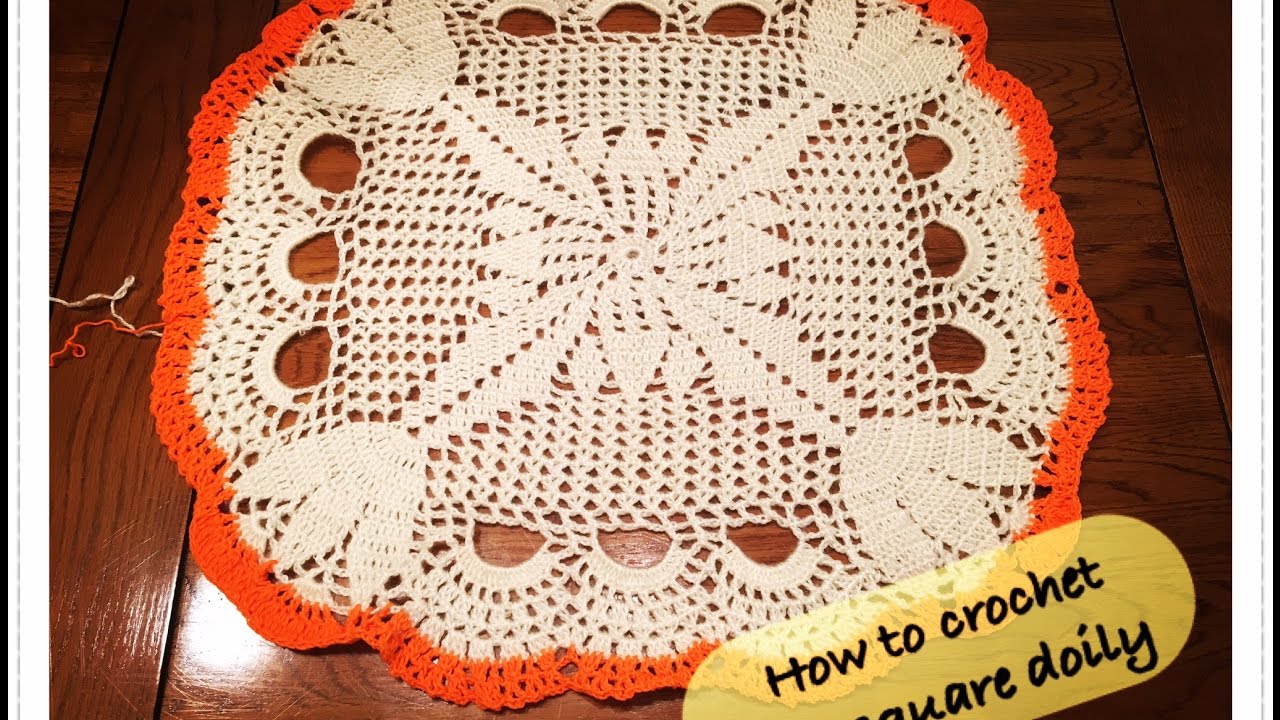 How to crochet big square doily Part 1 of 2 YouTube
