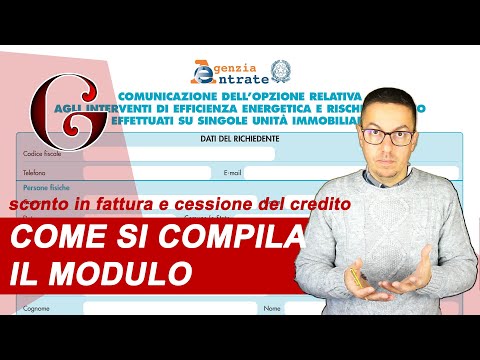 SCONTO IN FATTURA e CESSIONE DEL CREDITO: come si compila il modello per la comunicazione