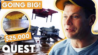 Shawn's Custom Built Washplant Is Installed For His Mega Dredge While Hauling $25,000 | Gold Divers