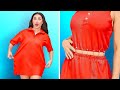 शानदार DIY कपड़ों के हैक्स|| बढ़िया कपड़ों को अपग्रेड करने के आईडिया 123GO पर!