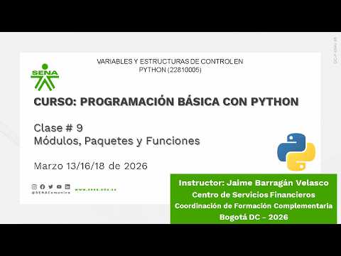 Curso de Programación Básica con Python - Clase # 13 (marzo 18 de 2026 ...