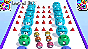 Ball Merge 2048 - All Levels Ball Gameplay Android, iOS ( Level 136 - 140 )