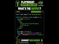 What's the Output? 😳 | Playwright Coding Challenge #9 #shorts #playwright #coding