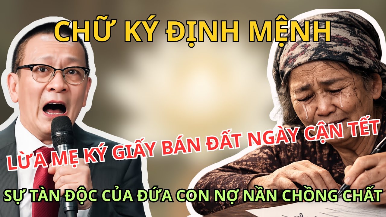 Tâm Sự Cùng Văn Sâm: LỪA MẸ KÝ GIẤY BÁN ĐẤT NGÀY CẬN TẾT VÀ SỰ TÀN ĐỘC CỦA ĐỨA CON NỢ NẦN CHỒNG CHẤT
