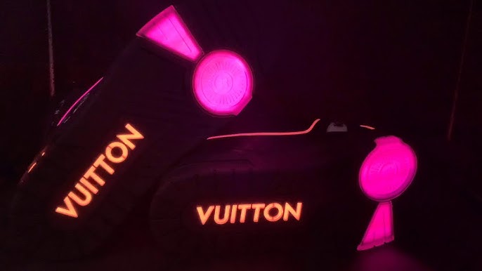 Vuitton X408 All Black High Top Sneaker With LED Colorful Top Quality A  Closer Look Review 
