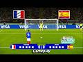 ركلات ترجيح فرنسا ضد إسباني محاكاة Gameplay PES 2021 ركلات ترجيح فرنسا ضد إسباني محاكاة Gameplay PES 2021