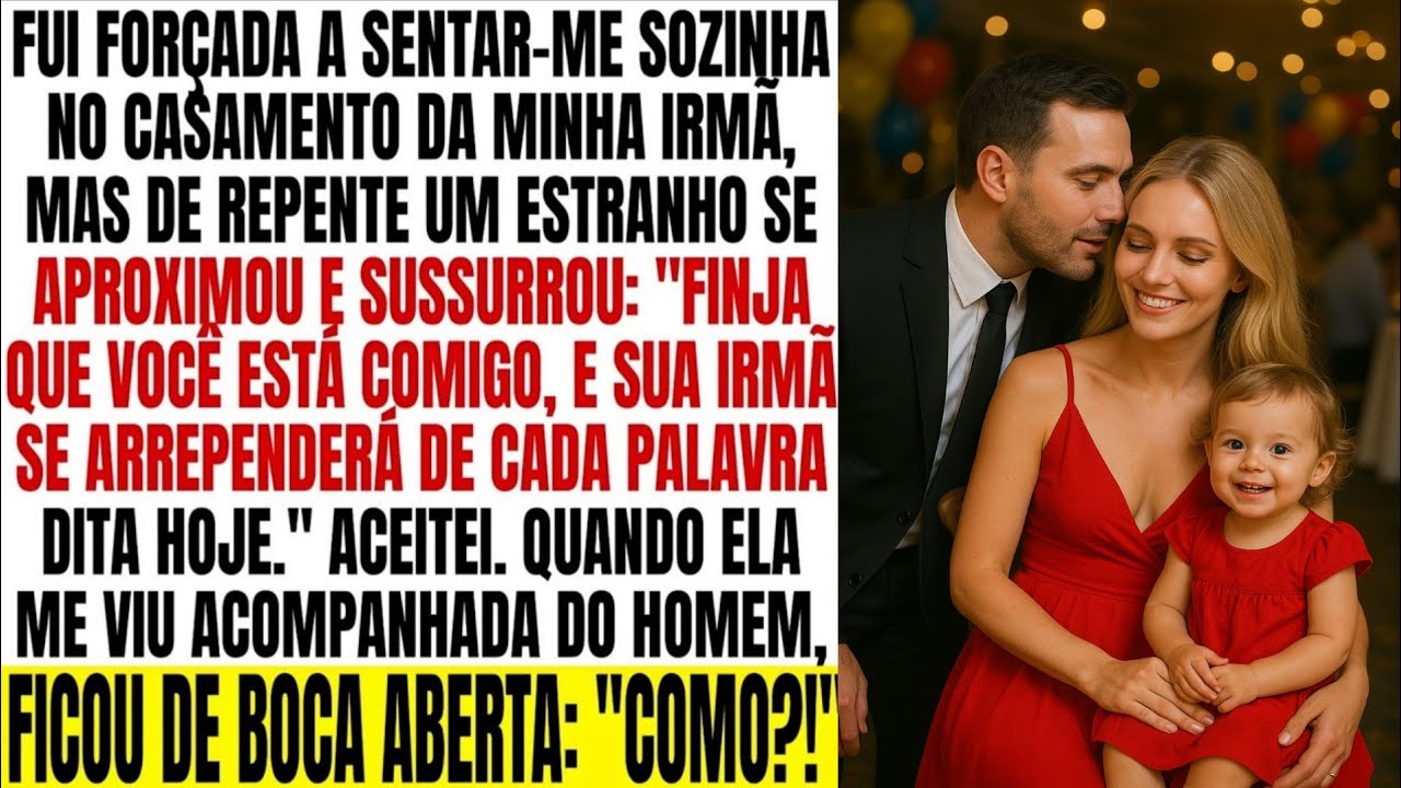 Eu estava SOZINHA no casamento da minha irmã - mas um estranho sussurrou: 