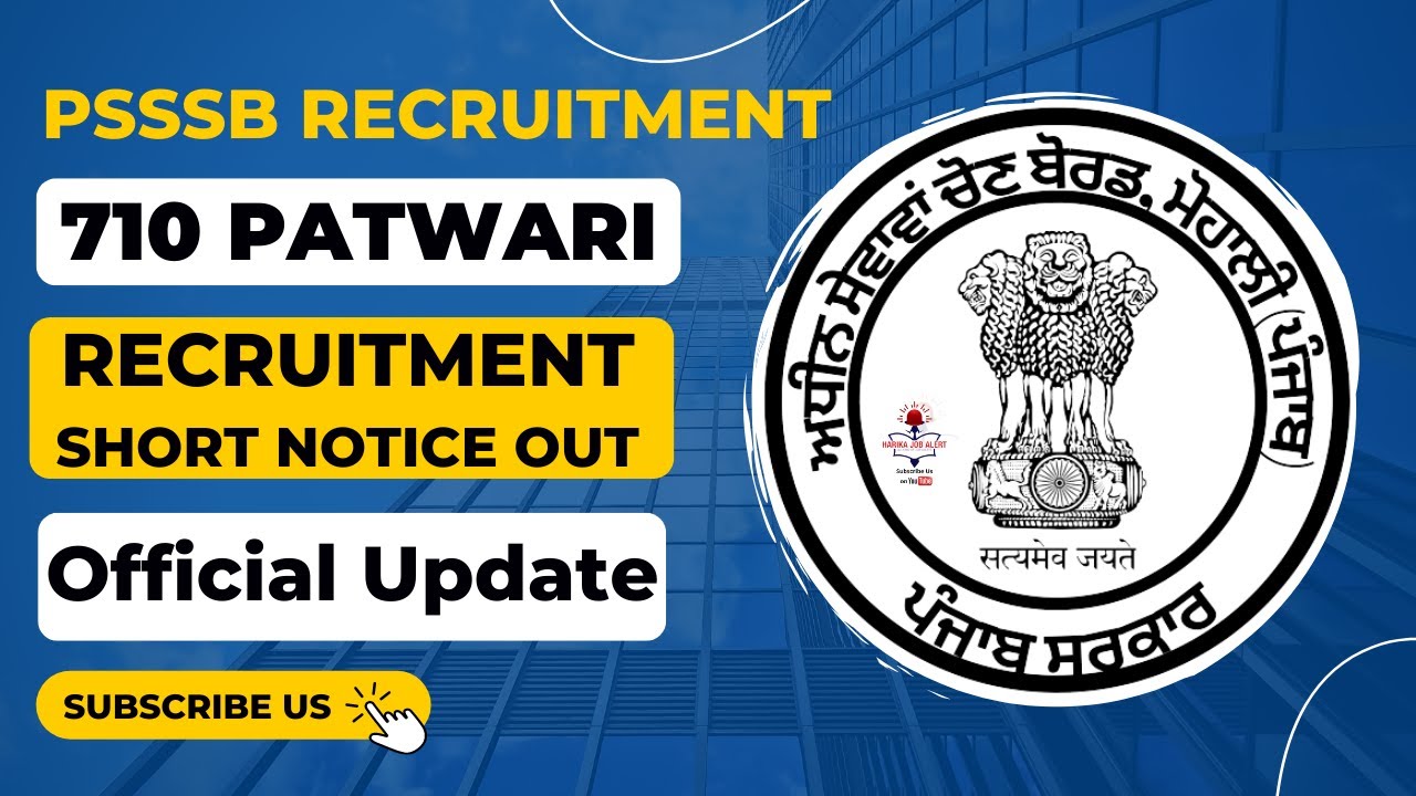 punjab-710-patwari-recruitment-2022-psssb-710-revenue-patwari