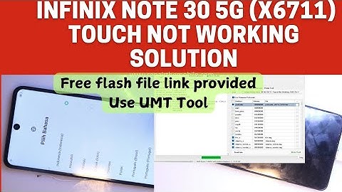 Infinix Note 30 5g (X6711) Touch not working after update, Solution