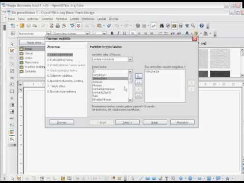 Video: Kaip sukurti lentelę OpenOffice bazėje?