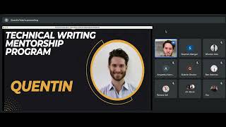 Technical writing mentorship program first call
