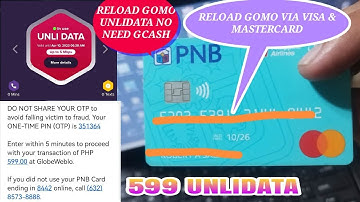 PAANO MAG RELOAD SA GOMO UNLIDATA VIA VISA & MASTERCARD  2023