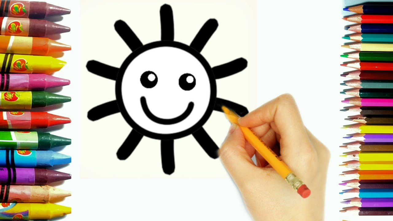 Sun coloring and drawing for Kids | How To Draw | Learn Colors | Colors ...