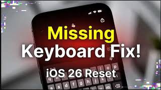 Come risolvere il problema della tastiera a bolle mancante su iPhone 13 dopo il ripristino di iOS 26 screenshot 3