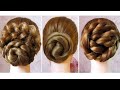 3 Cute And Easy Bun Hairstyles with Braid 😍 Elegant Updo Hairstyles 😍 Coiffures Simples et Rapides
