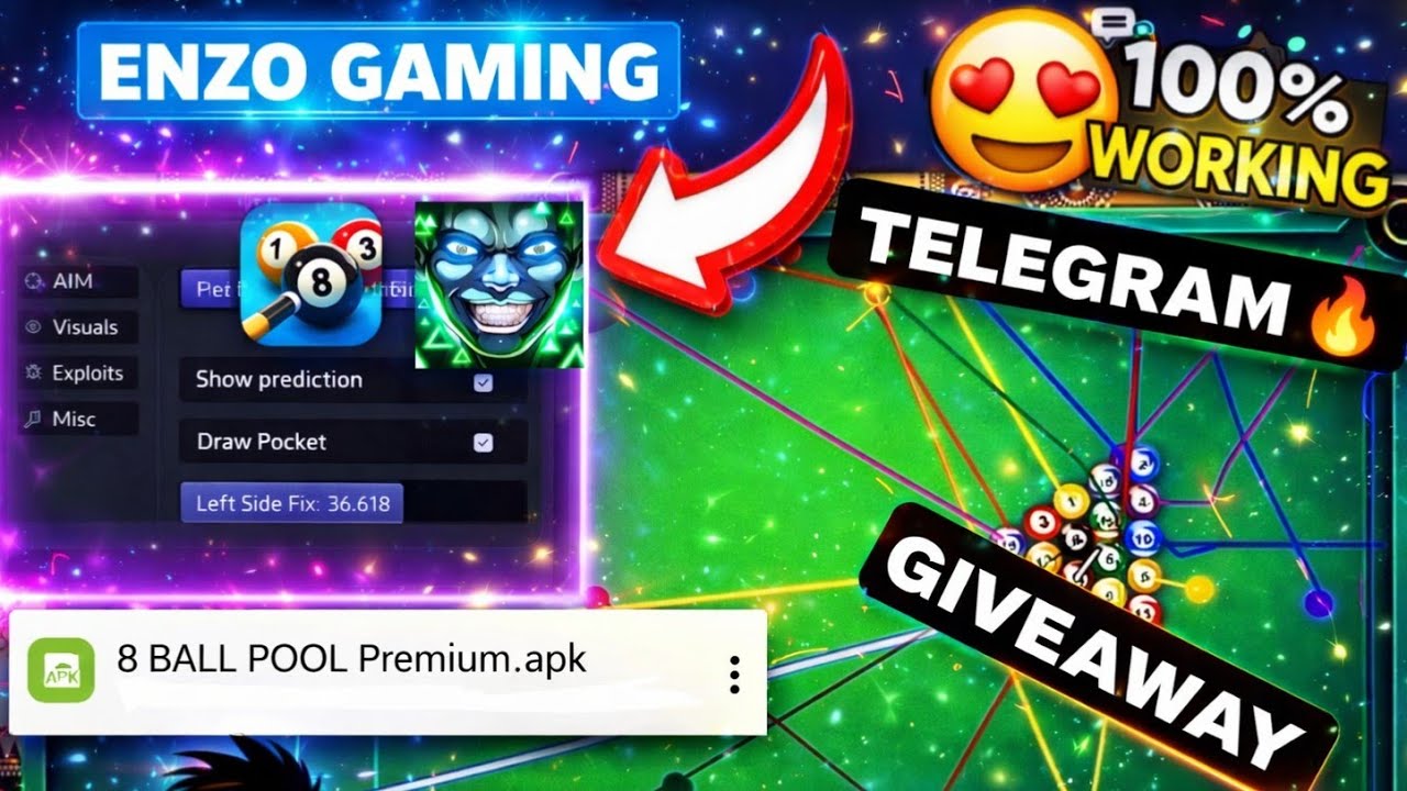 8 BALL POOL MOD MENU 2026 (SHOW PREDICTIONS & DRAW POCKET) GIVEAWAY FREE