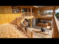 The young couple transformed their old house into their dream log cabin in just 243 days.