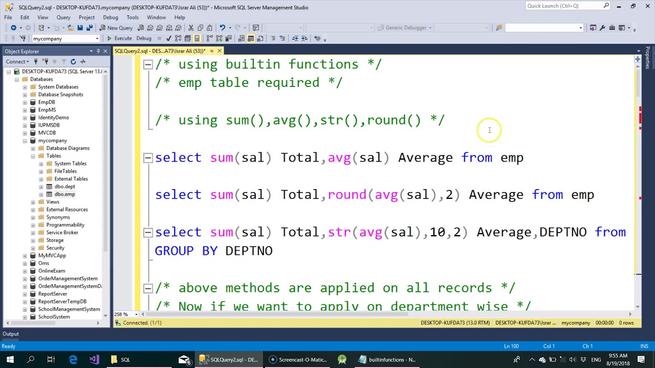 SQL Part 2 - YouTube