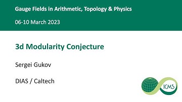 3d Modularity Conjecture, Sergei Gukov, 6/3/2023