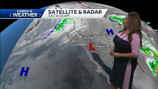 Partly cloudy today, cooler with showers tomorrow