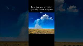 Large grass fire on Pawnee National Grasslands in Weld County, CO west of Briggsdale.