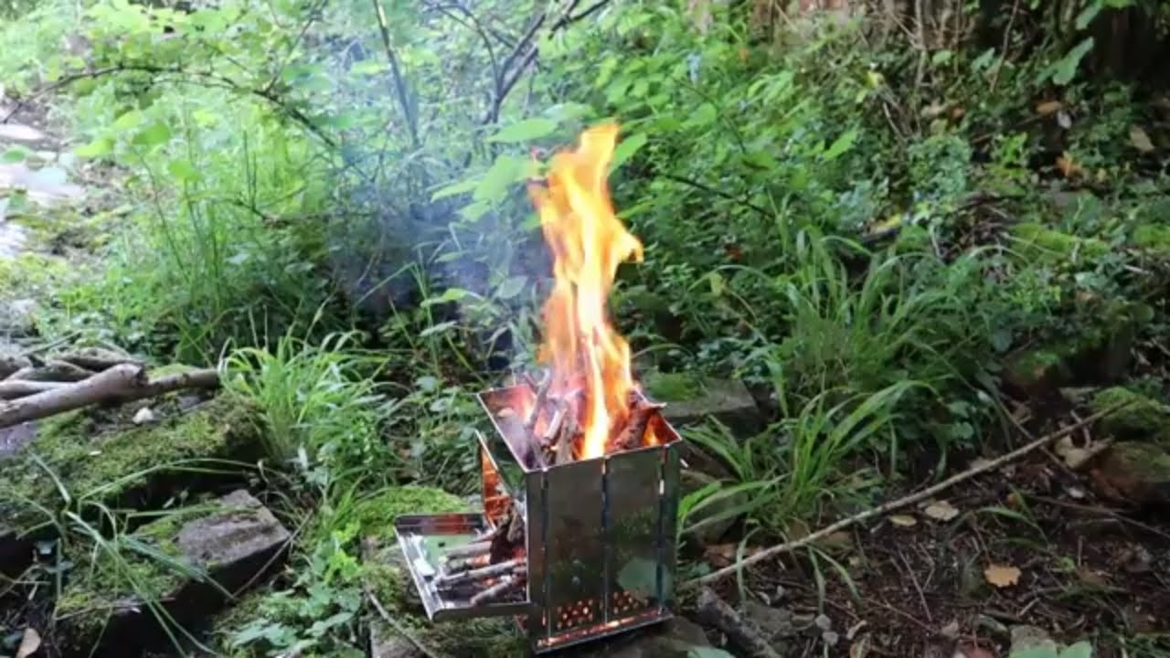 Portable Wood Burning Grill Stove Review (Amazon) Bushcraft Cooking