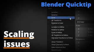 Blender Quicktip Scaling issues