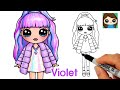 How to draw a rainbow high fashion doll  violet
