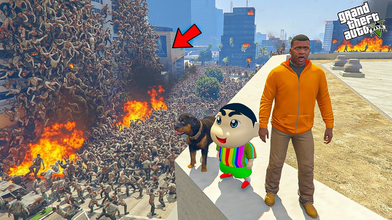 Can Franklin and Shinchan Survives Deadly Zombie Apocalypse  In GTA 5