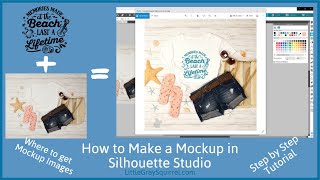 How to make a mockup in Silhouette Studio to sell cut files or physical products step by step