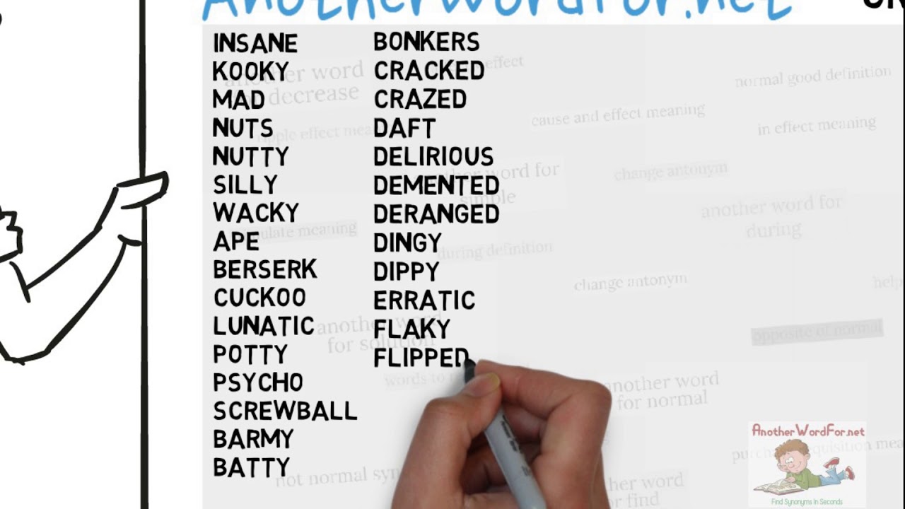 17 Synonyms For Crazy - For Kids & Adults - English Language Help
