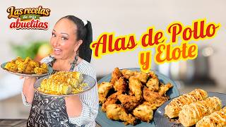 Alitas de Pollo con Elote 🍗🌽 (Chicken Wings and Corn)
