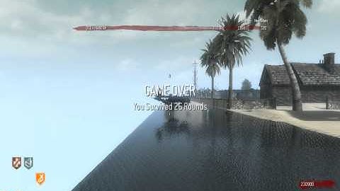 COD WAW:  Custom Zombies Training First try Solo Win.