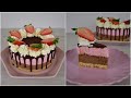 Tarta SIN HORNO de mousse de chocolate con leche y fresas | Sweet Shop Victoria