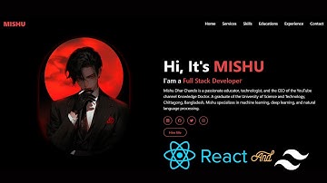 Project 2 :  Build a Stunning Portfolio Website with React JS and Tailwind CSS! | Responsive