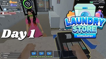 Laundry Store Simulator — From Empty Shop to MONEY MACHINE! DAY 1