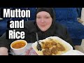 EATING ARABIC STYLE MUTTON AND RICE